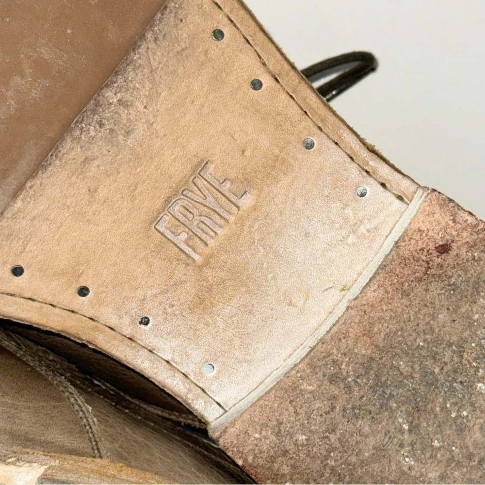 Frye Paul Bal Cap Toe Taupe Leather Oxford Sz 11 Lace Ups Business Contemporary